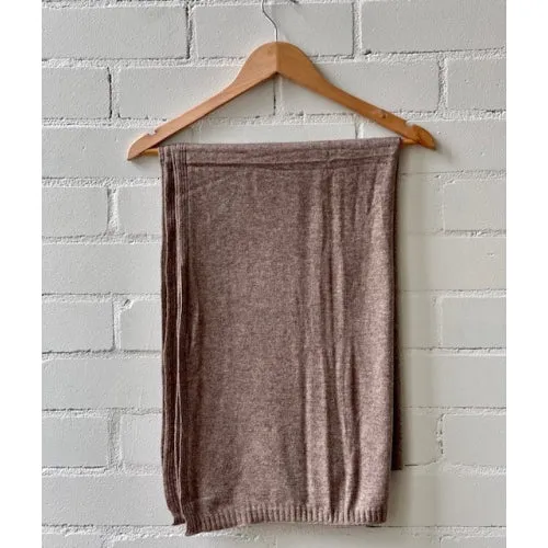 WOOL N CASHMERE BLEND KNITTED SHAWLS 70X210CM