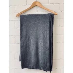 WOOL N CASHMERE BLEND KNITTED SHAWLS 70X210CM