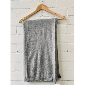 WOOL N CASHMERE BLEND KNITTED SHAWLS 70X210CM