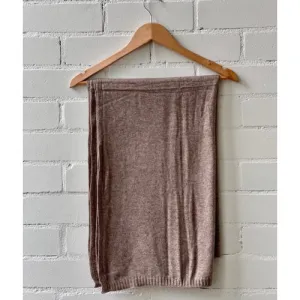 WOOL N CASHMERE BLEND KNITTED SHAWLS 70X210CM