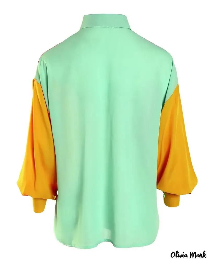 Xieyinshe - Button Front Long Sleeve Shirt