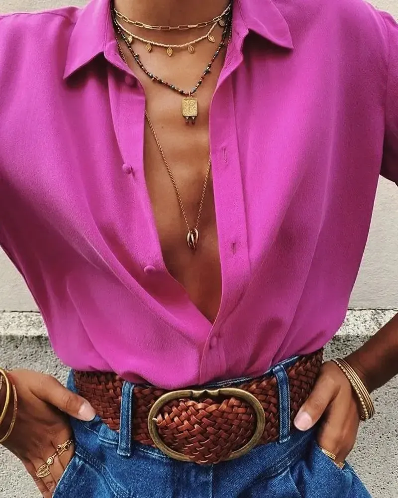 Xieyinshe - Long Sleeve Button Down Casual Shirt