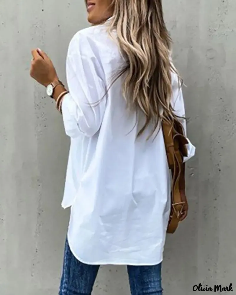 Xieyinshe - Long sleeve shirt with buttoned pocket
