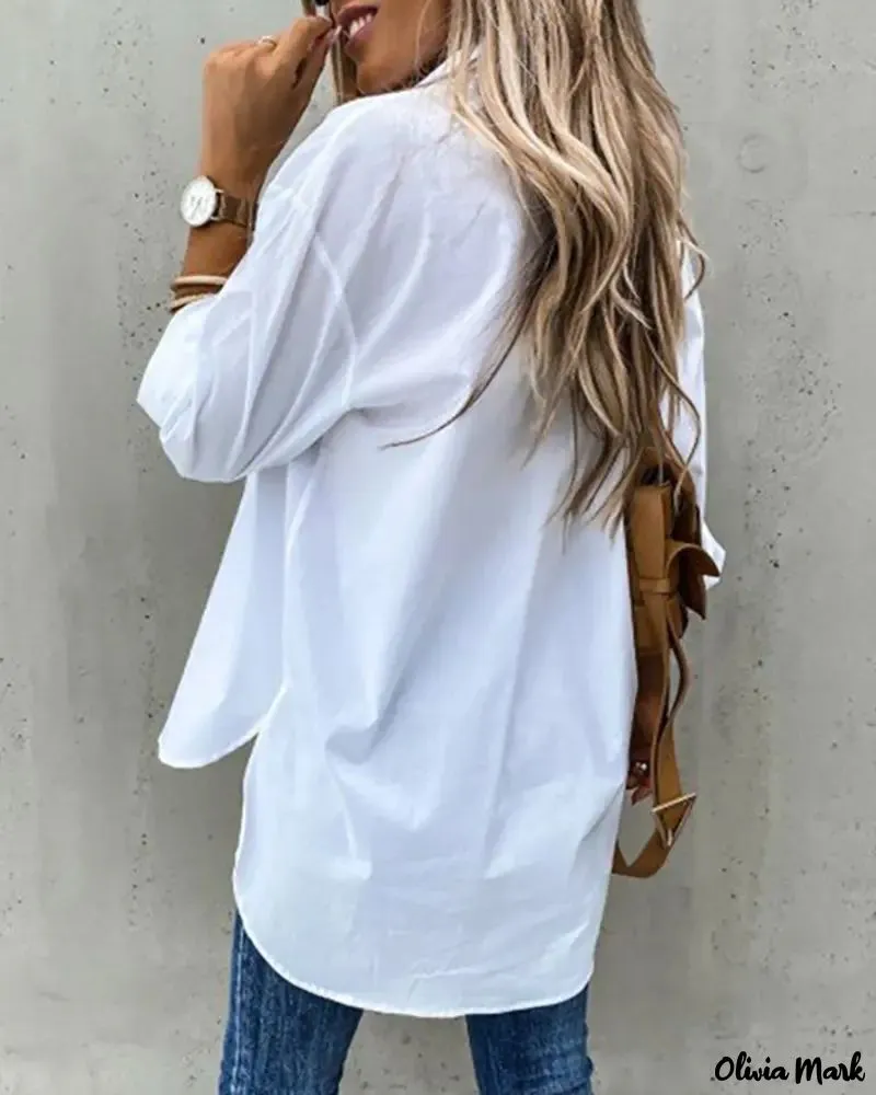 Xieyinshe - Long sleeve shirt with buttoned pocket