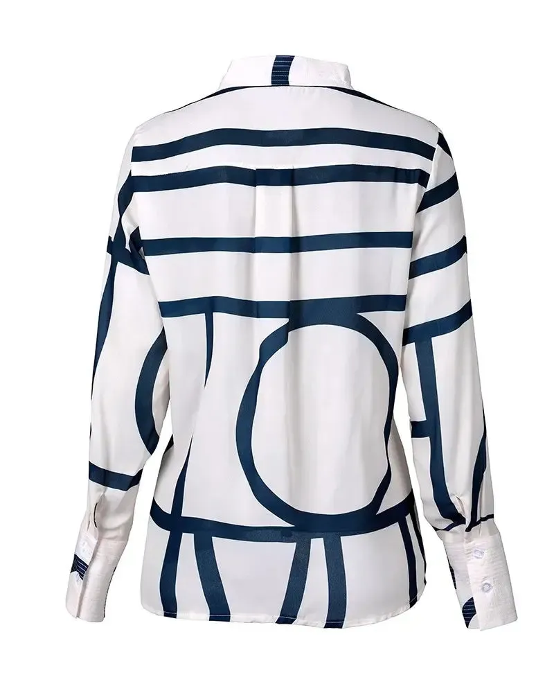 Xieyinshe - Long Sleeve Striped Casual Shirt