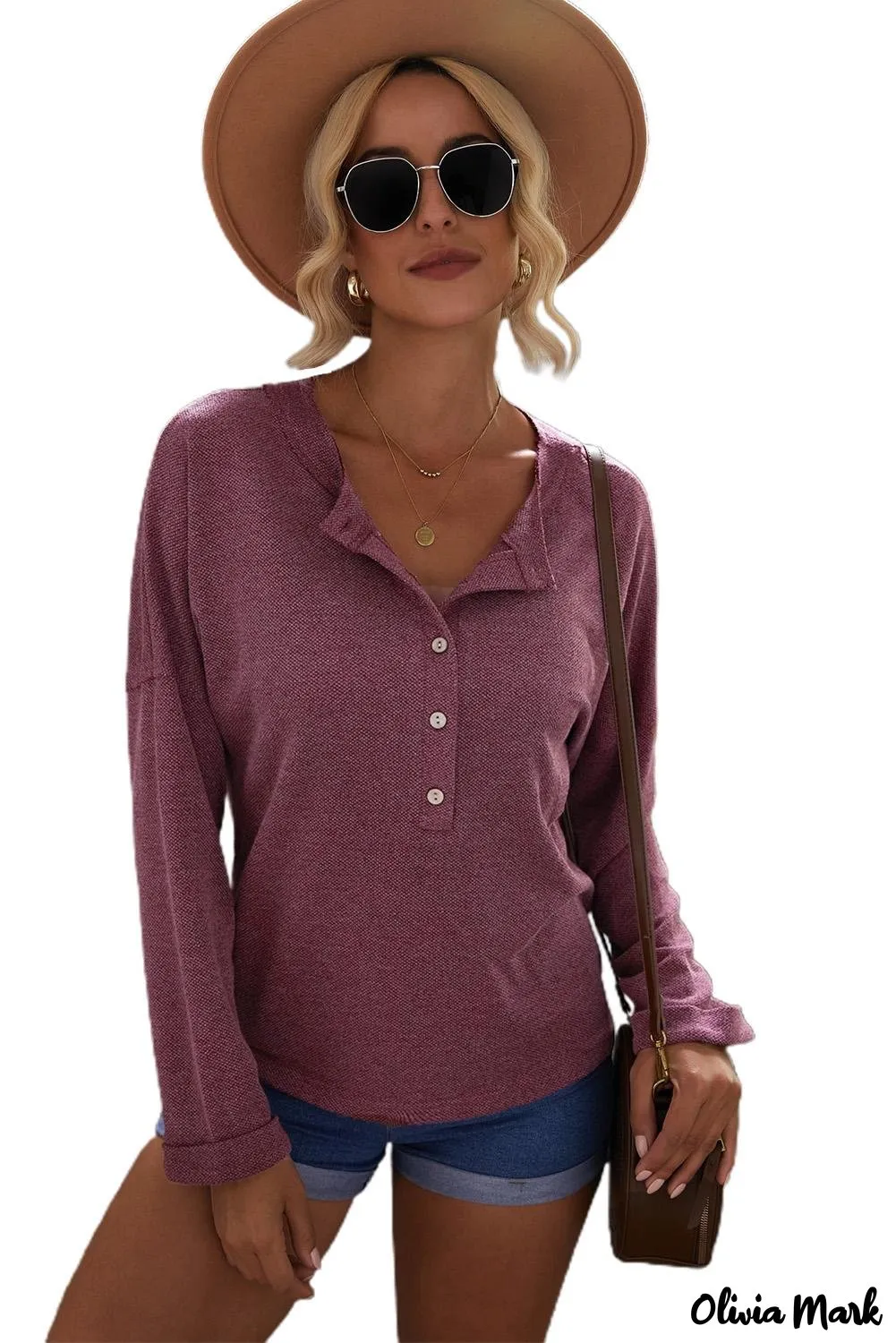 Xieyinshe - Loose buttoned khaki long sleeve shirt