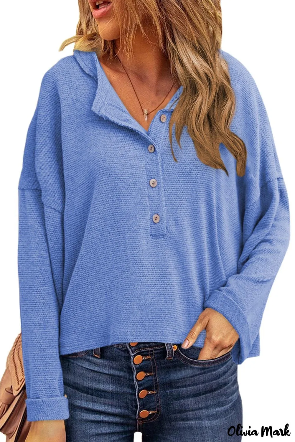 Xieyinshe - Loose buttoned khaki long sleeve shirt