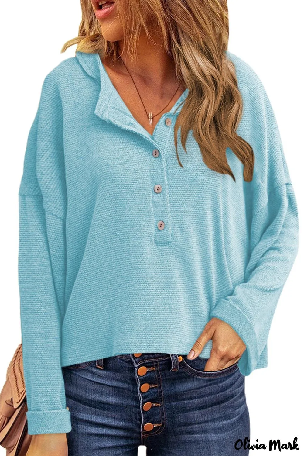 Xieyinshe - Loose buttoned khaki long sleeve shirt