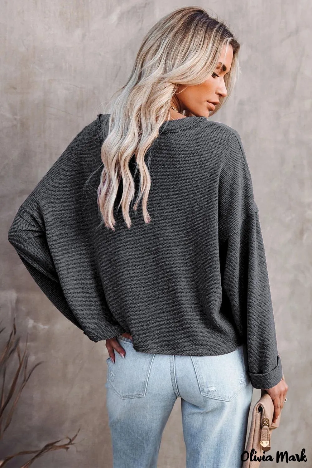 Xieyinshe - Loose buttoned khaki long sleeve shirt