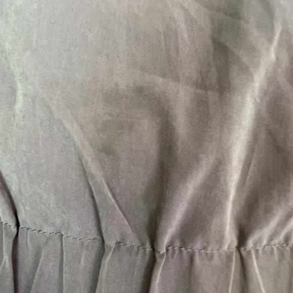 Yoana Baraschi Trench Coat Chocolate Drawstring Waist Pockets Lined Size 6