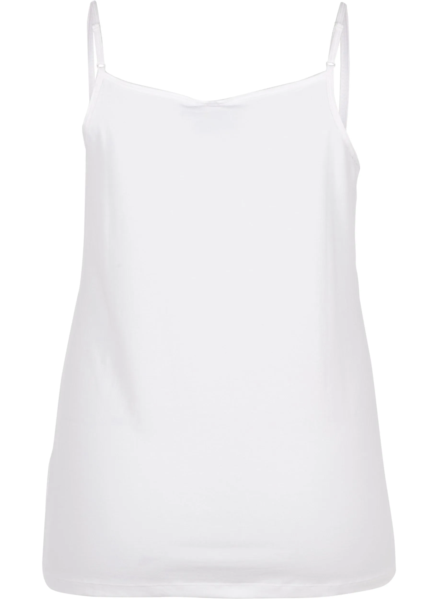 Zizzi Strap Top in White