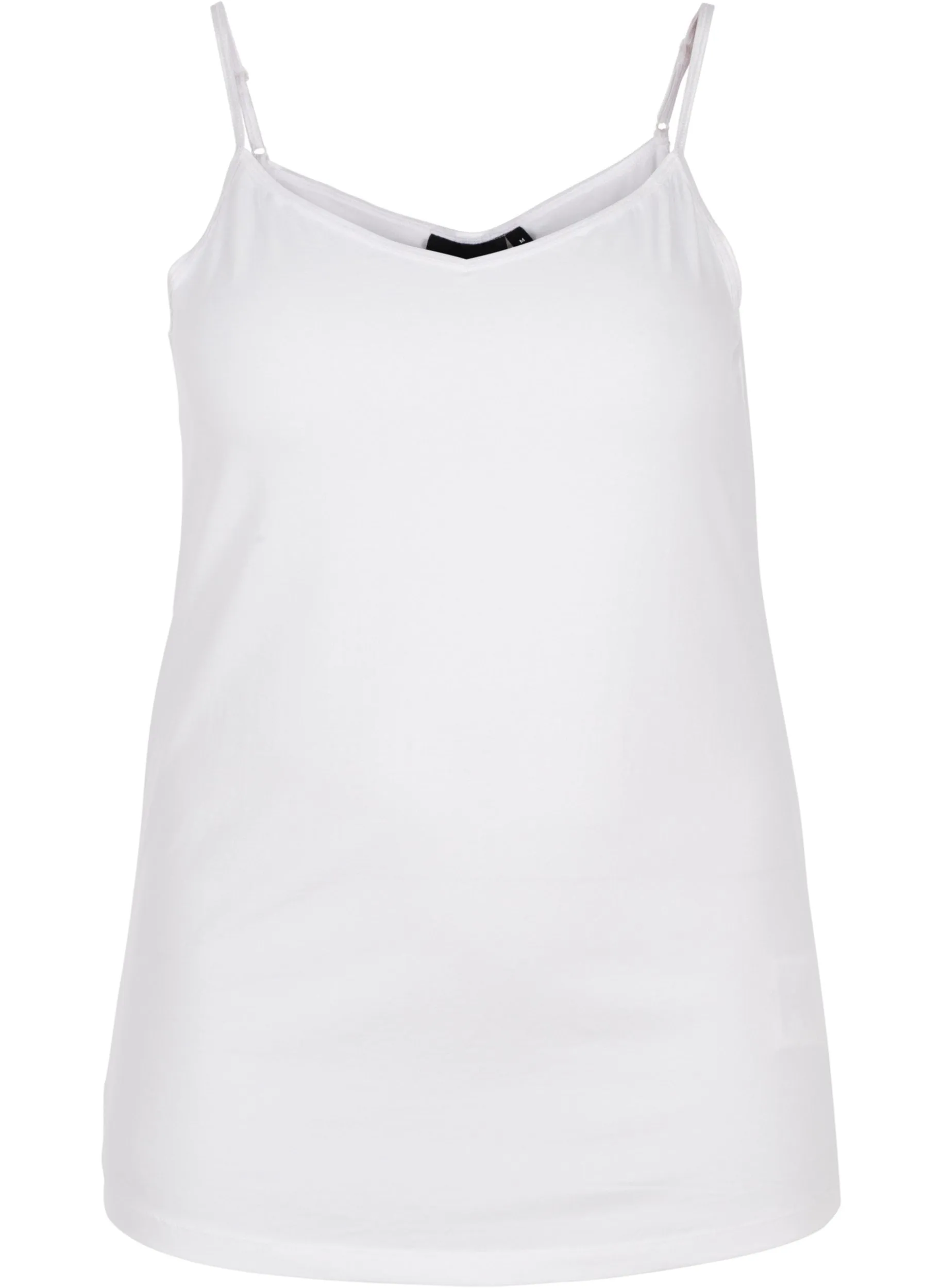 Zizzi Strap Top in White